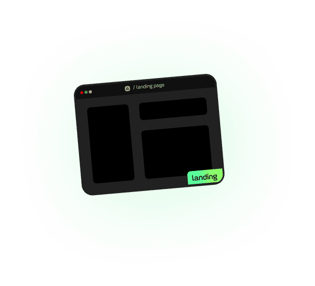 Landing page concept card