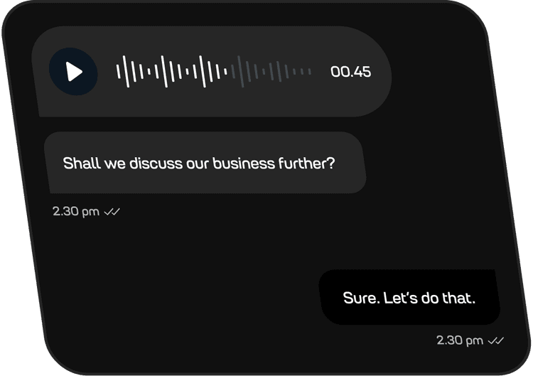 Voice chat conversation panel
